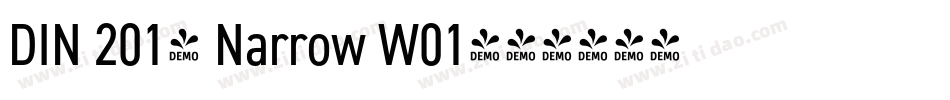 DIN 2014 Narrow W01字体转换